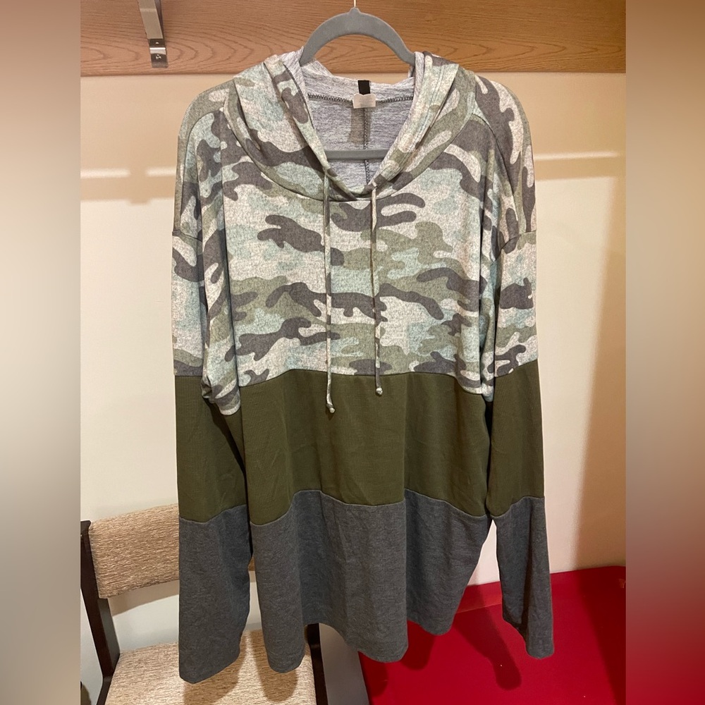 2 for $20 Glitzy girl color block hoodie